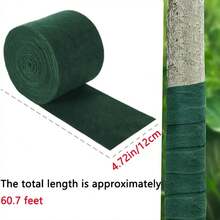 1pc (60ft) Tree Wrap Tape, Winter Tree Trunk Protection Wrap With Fruit Tree Insulation, Moisture Proof And Anti-Pest Function, Shrub Gardening Protective Wrap, Anti-Frost Bandage, Household And Commercial Landscape Wind Resistant Accessory, Thick Absorbent Material Protective Sleeve