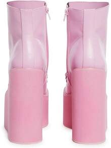 Exclusive Traitor Platform Boots By Current Mood – Vegan Leather Wedge Boots For Edgy Streetwear Fashion, Black-2025 - Hồng - Xem 5
