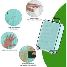 3pcs Suitcase Protective Cover Transparent Thickened Wear-Resistant Waterproof Trolley Case Cover Travel Suitcase Cover