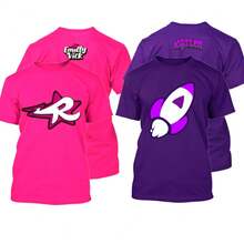 Kit Of 2 Emilly Vick Dos Rosa Katlen T-Shirts, 100% Cotton, Round Neck - Nhiều màu - Xem 3