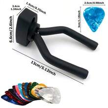 1-4pcs Guitar Hook With 2-12pcs SLL Guitar Picks Conventional Guitar Storage Hooks Instrument Accessories Suitable For Guitar Bass Ukulele - Multicolor - View 2