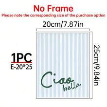 1pc Ciao Bella Poster Decoration, Wall Art, Girly Room Decor, Cute Wall Art, Pink Retro Poster, Wall Decoration Poster, Wall Canvas Decoration, Ideal Gift For Bedroom Living Room