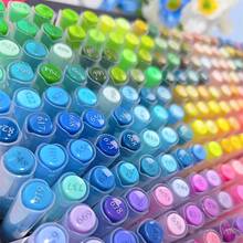 GuangNa 288色丙烯颜料马克笔，软毛笔头，水性墨水，自动上墨系统，无异味，防水，速干，适用于岩石彩绘、画布、木材、鸡蛋和DIY工艺品。 - 彩色 - 查看 6