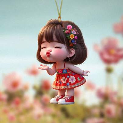 亚克力吊坠，可爱的嘴巴，多功能挂饰，2D 汽车插入吊坠，钥匙扣礼物，日常多场景装饰适合春季花园、情人节、新年，送给情侣和朋友的完美礼物，情人节、情人节装饰、情人节礼物、家居装饰、房间装饰、墙面装饰生日毕业