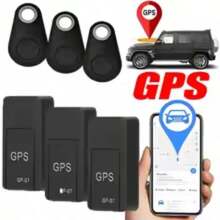 Intelligent Car Life Compact High Quality GPS Tracker - Global Coverage, Rechargeable Lithium Battery, USB Charging For Real-Time Location Tracking - All-Weather Protection For Cars, Luggage, Pets & Smooth Travel, GPS Tracker For Luggage, Pet Safety Monitor - Black - View 1
