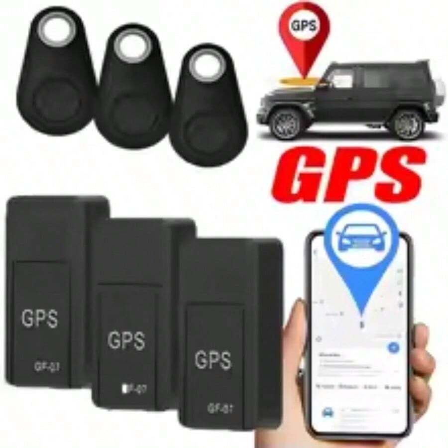 Intelligent Car Life Compact High Quality GPS Tracker - Global Coverage, Rechargeable Lithium Battery, USB Charging For Real-Time Location Tracking - All-Weather Protection For Cars, Luggage, Pets & Smooth Travel, GPS Tracker For Luggage, Pet Safety Monitor - Black - View 1