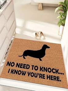 1 件全新腊肠犬门垫 - “无需敲门，我知道你在这里”，适用于客厅、卧室、室内 - 可机洗 - 法兰绒材质，包裹柔软，亲肤，不起球，略防水，易于护理，无异味 - 非常适合家居装饰、房间装饰、客厅地毯、卧室地毯、浴室地毯、厨房地毯、区域地毯 - 彩色 - 查看 4