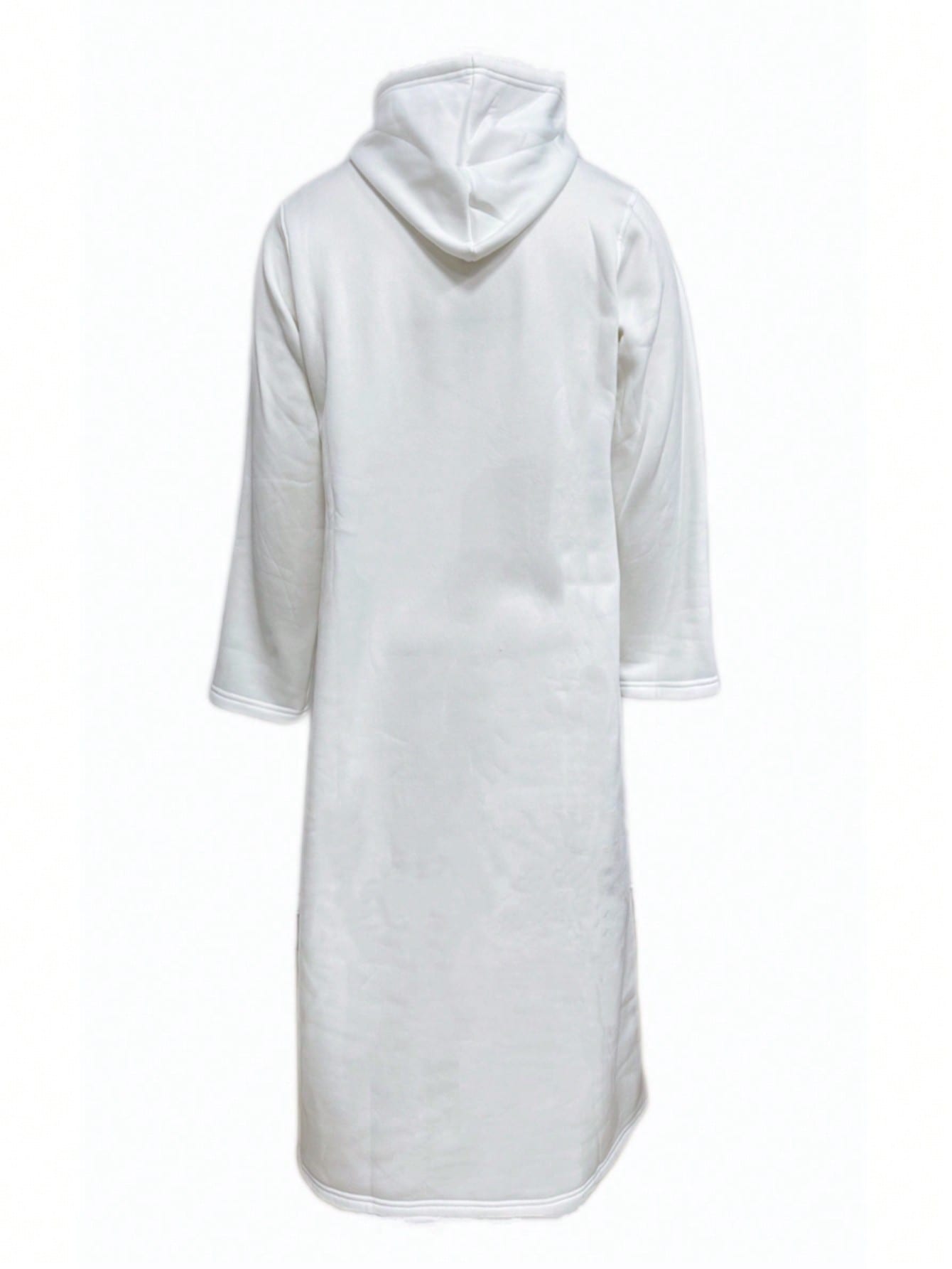 عباءة رجالية ذات لون أحادي مع جيب وقبعة، بطراز عرب...