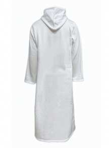 男士纯色连帽口袋休闲阿拉伯风格长袍，秋冬