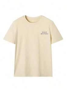 da, holgada y versátil, con cuello redondo, ideal para uso diario y vacaciones.Camisetas Gráficas para Mujer, Top Rosa - Unisex, Cómoda, Estilo Vintage Urbano, Corte Holgado, Camiseta Lavada - Albaricoque - Ver 3