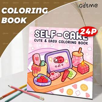 GDTME 1本圣诞节涂色书，包含冬季和圣诞主题图案，例如礼品车，印刷清晰，可用彩色铅笔或马克笔轻松涂色，有助于放松身心、缓解压力，是理想的圣诞节礼物或新年礼物。