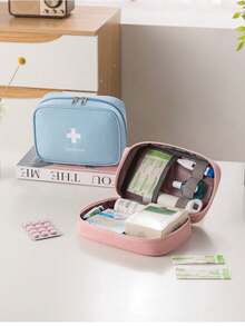 1/4pcs First Aid Bag, New Emergency Kit, Small Portable Home & Travel Medical Bag, Outdoor Medical Pack, Anti-Epidemic Medicine Storage Bag