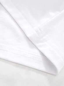 Lonblece 1 Áo thun tay ngắn in họa tiết Franklin "Funny Collage" cỡ lớn, phong cách đường phố thường ngày, phù hợp cho mùa xuân/hè - trắng - Xem 4