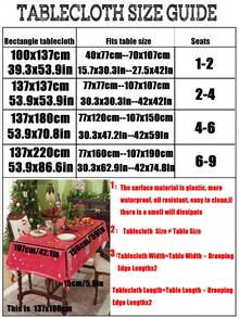 Kwadratowy, wytrzymały, winylowy, czerwony, świąteczny obrus z tworzywa sztucznego, wielokrotnego użytku, z tworzywa sztucznego, z możliwością rozłożenia, wodoodporny, z tworzywa PVC, na stół świąteczny, na przyjęcie, piknik noworoczny