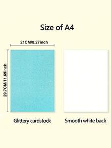 100pcs,Glitter Cardstock Paper For , 10 Sheets 10 Colors Premium Glitter Paper For Crafts, A4 Glitter Card Stock For DIY Projects, Sparkly Paper For Card Making, 250 GSM