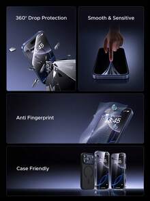 UGREEN 2片装无边框全屏高清屏幕保护膜，兼容 17 Air Pro Max - 無色 - 查看 3