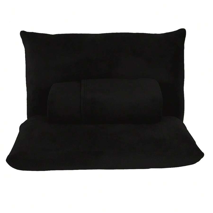 3-Piece Soft Plush Blanket Sheet Set Kit Single/Double/Queen And King For Winter - màu đen - Xem 1