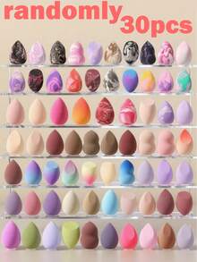 50-5件套化妆海绵套装，美妆蛋，专业美妆海绵批发，囤货，超柔软遮瑕海绵，面部化妆工具，适用于粉底、散粉、爽肤水，价格实惠，圣诞礼物，化妆品，化妆工具，便宜好物，礼品，女士礼品，圣诞礼物，赠品，旅行必备 - 彩色 - 查看 8