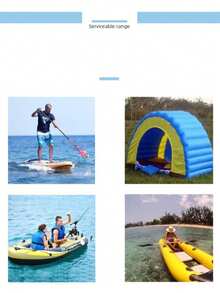 Inflatable Paddle Board Tent, High Pressure Dual-Action HP5 Pump - Blue - View 5