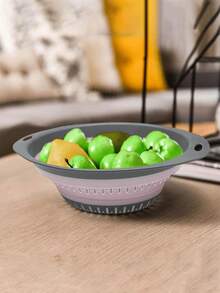 1 pieza Colador y escurridor plegable, Colador de silicona y escurridores de alimentos, Para verduras y frutas, Artículos esenciales de cocina, Artículos de cocina para una eficiencia máxima de la cocina con estilos acogedores de otoño e invierno