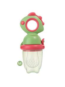 KUNT 1/3 件婴儿恐龙图案挤压牙胶，硅胶水果蔬菜旋转压力喂食器，果汁喂食器，带 S/M/L 替换网袋 - 彩色 - 查看 19