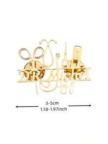 Broche de corazón de estetoscopio vintage personalizado, chapado en oro de 18K en acero inoxidable, Insignia con nombre personalizada para médicos, enfermeras, veterinarios, regalo ideal para profesionales médicos, presente de Acción de Gracias, Navidad y Año Nuevo (Individual, sin caja de regalo)