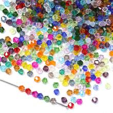 200 hạt pha lê Áo nhiều màu bicone 4mm hạt thủy tinh mài giác dùng làm đồ trang sức tự làm và đồ thủ công - một cái túi - Xem 2