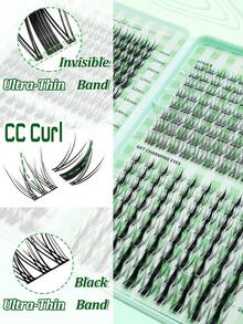 400pcs C-Curl Fluffy 3D Mink Eyelashes, High Quality, Lowest Price, New DIY False Eyelashes, Soft & Voluminous, Suitable For Makeup, Eyelash Extension, Short Lashes, DIY Lashes, Light Color Lashes, DIY Eyelash Extension At Home - Nhiều màu - Xem 3