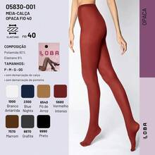Lupo Loba 05830 Women's Adult Opaque Tights, 40 Thread Count - Đỏ đậm - Xem 2