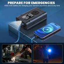 Inflador de neumáticos inteligente portátil, compresor de aire para automóvil