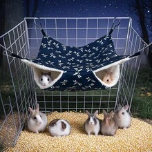 Small Animal Hideaway& Hammock, Cozy House With Roof For Small Pets To Sleep And Hide - Washable Pet Cave& Hideout Corner, Hanging Hammock Hideout Bed, Cage Accessories For Guinea, Hamster, Rat, Glider, Squirrel, Ferret, Kitten, Squirrel, Chinchilla