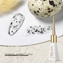 XEIJAYI 1pc 10ml Eggshell Gel Nail Polish White Black Material Summer Varnish With Any Color Gel Soak Off UV Manicure - 黑與白 - 查看 8