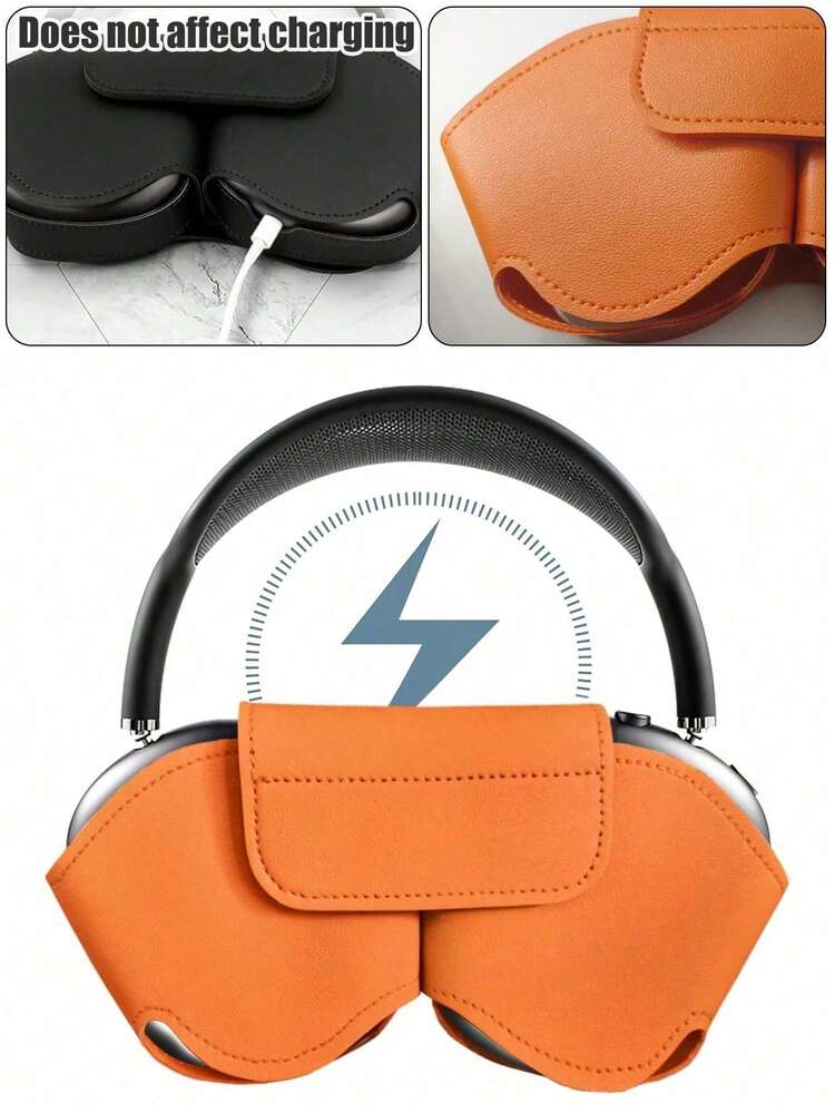 智能保护套硅胶收纳袋，带 AirpodsMax、耳机保护套，磁吸式封闭防尘便携式旅行收纳袋，兼容 AirPod Max - 彩色 - 查看 3