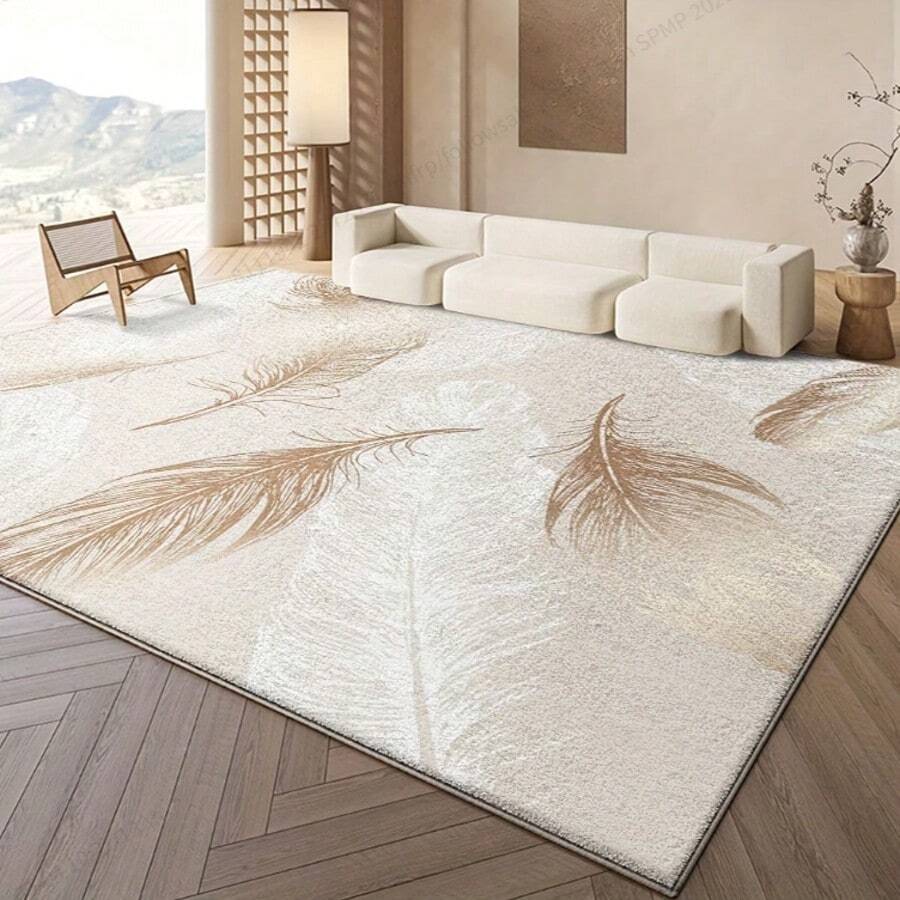 [Plush Light-Colored] Soft Non-Slip Plush Geometric Pattern Mat, 850 G/㎡, Machine Washable, Non-Slip Backing Suitable For Bathroom, Dining Room, Living Room, Bedroom, Office, Available In Multiple Sizes Christmas Decor Kitchen Rug - Grey - View 1