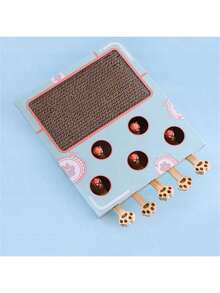 Interaktywne zabawki dla kotów z drapakiem, drapak dla kotów z gniazdem, zabawki dla zwierząt do ostrzenia pazurów, zabawki dla kotów, drapak dla kotów z tektury falistej, akcesoria dla kotów, zabawki dla kotów - Niebieski - Zobacz 7