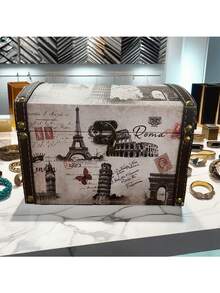 1pc Vintage Decorative Storage Box, Adds Warmth And Function To Your Home, Storage Box