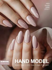 ZIMOOM طلاء أظافر جل وردي فاتح 12مل، طبيعي مناسب لجميع المواسم، طلاء أظافر يزال بالنقع تحت أشعة الأشعة فوق البنفسجية أو الليد، لفن الأظافر وهدايا العطلات للنساء والفتيات - لون بشرة - مشاهدة 3