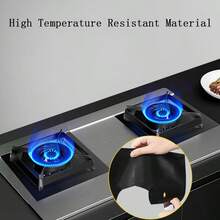 1~5孔燃气灶垫保护套防脏不粘垫可重复使用炉灶防刮保护垫厨房配件 - 彩色 - 查看 6