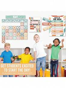 Classroom Calendar, 98 Pieces, Bulletin Board, Hadley Designs, Calendars & Planners, Calendar 2025, Calendar Creative Minimalist, Calendar>Teacher, Yearly Calendars, Calendario 2025-2026, Academic Calendar 2025-2026, Wall Calendar 2025, Numbers Calendar, - 橘色 - 查看 6