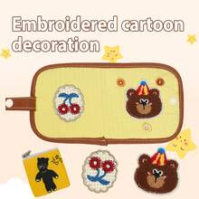 可爱卡通熊钱包，带可拆卸零钱包、卡槽和双钞位，实用百搭，大容量硬币收纳空间，多层设计 - 彩色 - 查看 5