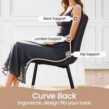 Extendable Dining Table And Chairs Set Of 4, Oval Mable Effect Table With Upholstered Chairs For Dining Room (Black Line, Set Of 4) - 4 Pieces Of Linen Black 6-point - View 3