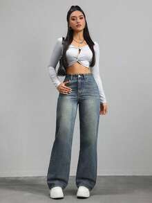 Women Jeans - Dark Wash - View 3