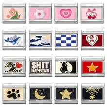 1 chiếc vòng tay in ảnh dạng mô-đun tự làm, có họa tiết động vật, trái tim, hoa, anh đào, chữ cái, ngôi sao và mặt trăng cổ điển, phong cách thường ngày đô thị, thiết yếu cho Giáng sinh và Halloween, tông màu mùa thu, địa phương, thiết thực và thời trang, không khí Giáng sinh, thiết kế quyến rũ, trang sức bằng thép không gỉ, đồ trang trí Giáng sinh, phong cách công sở mùa thu - M293840 - Xem 7