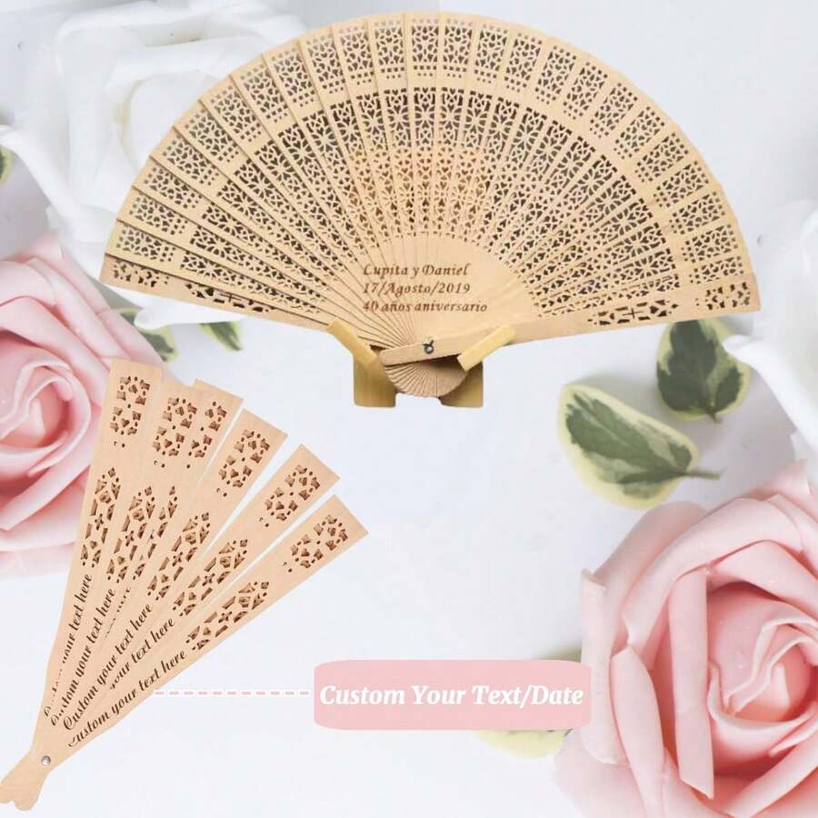 Elegant Folding Fan For Women, Traditional Hand Held Fan With Oriental Design, Wedding Party Favor Accessory, Portable Bamboo Paper Fan, Cultural Art Piece - A - Xem 1