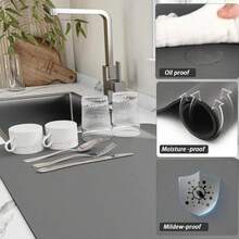 Almohadilla de drenaje absorbente de arte Floral abstracto, esteras de cocina, estera de secado de platos, mantel individual antideslizante para vajilla, suministros de cocina, decoración - 1 - Ver 7