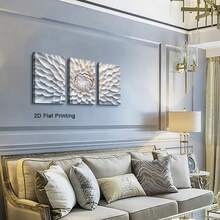 3pcs 30*40cm(12x16inch) Canvas Framed Wall Art Abstract White Flower Poster Modern Canvas Print Framed Wall Art Painting Ready To Hang Office Living Room Home Decor Picture Artwork Decor.Stretched And Framed Ready To Hang.