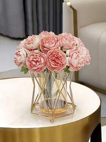 Luxury Wrought Iron Vase Ornaments, Used For Home Living Room Decoration, Romantic Candlelight Dinner, Restaurant Props, Home Decoration, Vases, Ornaments, Table Decoration, Birthday Graduation Gifts. Flower Vase Glass Vase