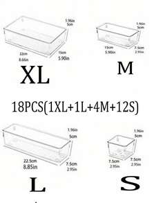 1/5/7/11/18PCS Drawer Cosmetic Organizer, Lipstick And Perfume Organizer, Dresser Skincare Organizer, Stackable Desktop Organizer, Multi-Functional Free Combination Display Organizer For Bathroom Mirror Cabinet Storage, Cosmetic Organizer