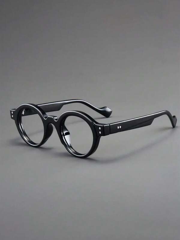 New Retro Round Fashion Sunglasses, Small Frame Round Face Glasses, Contrast Color Vintage Unisex, Lightweight & Transparent, Suitable For All Seasons
