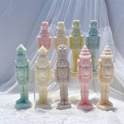 قالب سيليكون لتشكيل نموذج كلاسيكي لجوز الهند الكريسماسي، أشكال تقليدية لجوز الهند، قالب شمع الصويا لديكورات عيد الميلاد